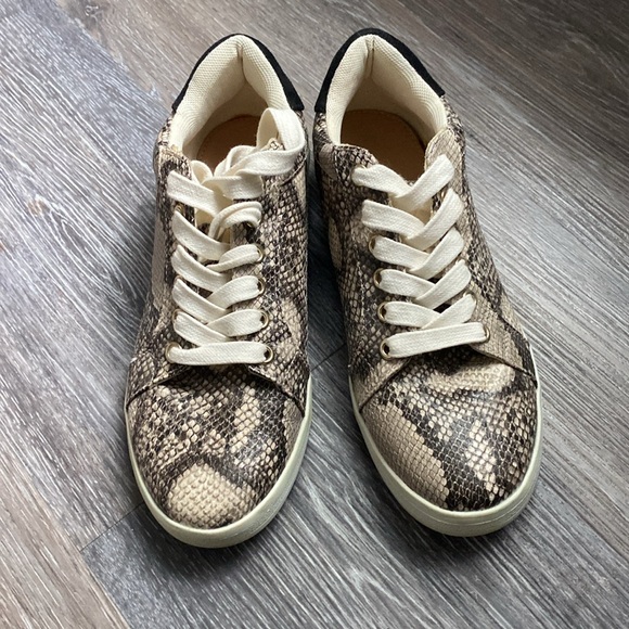 Snakeskin leather sneakers - Picture 3 of 4